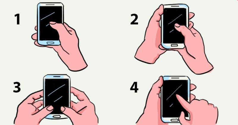 То, как вы держите телефон в руке, может многое рассказать о вашей личности