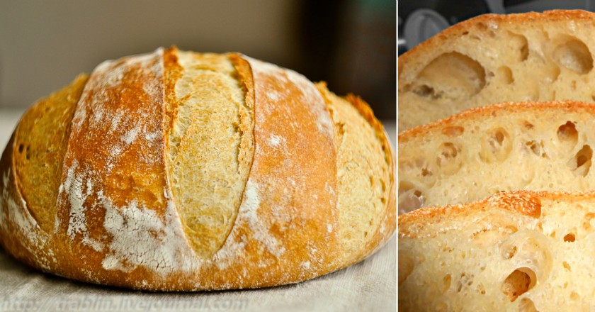 Хрустящий и вкусный хлеб без замеса