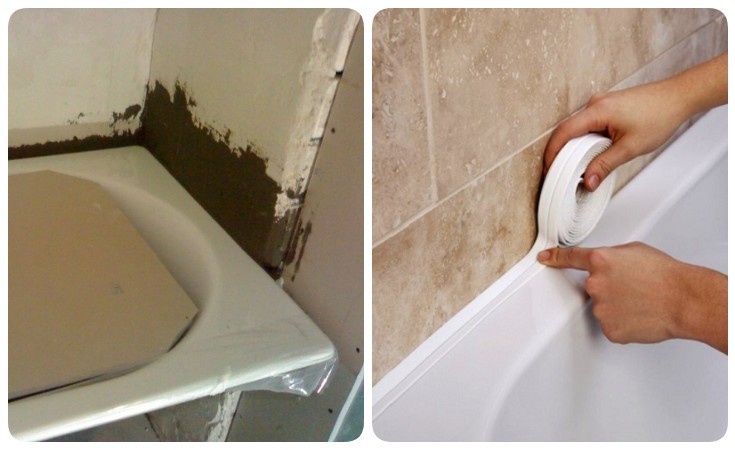 5 решений проблемы зазора между ванной и стеной.