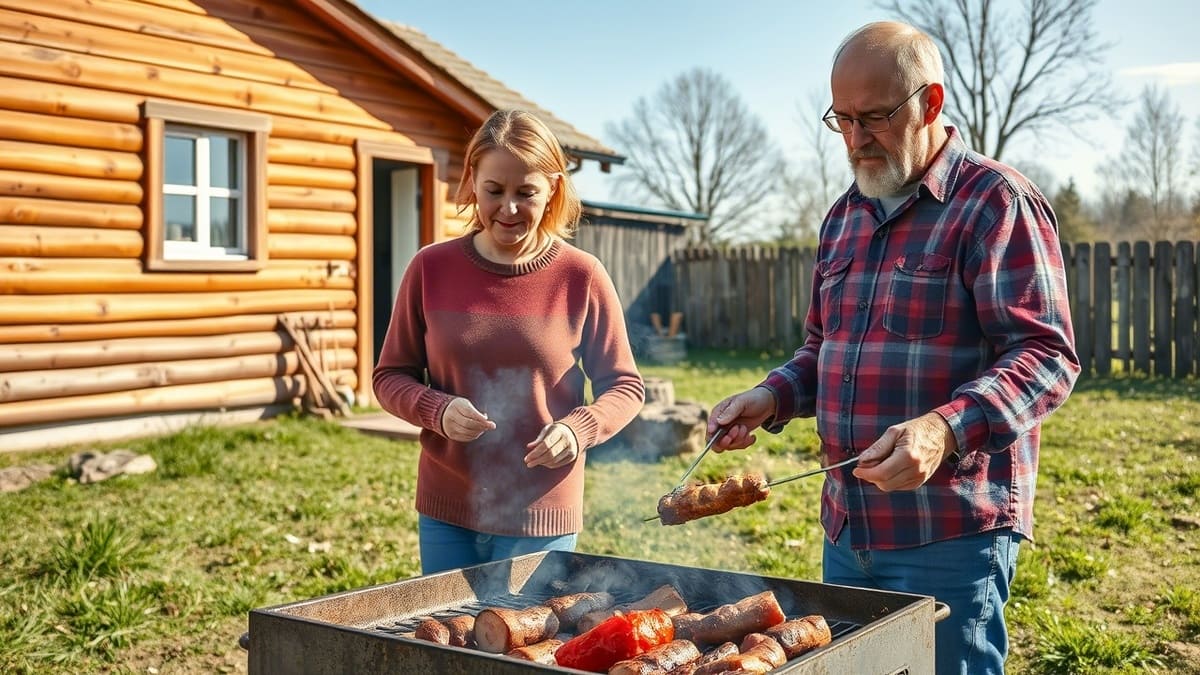 — А давай их проучим и купим мясо только на себя! Фига им, а не шашлык! — сказала хитрая жена