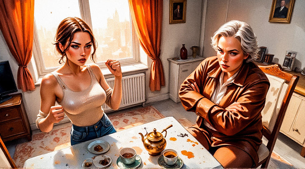 — На мои деньги? На то, чтобы указывать, как мне жить? Или на то, чтобы опять бросить нас через неделю?